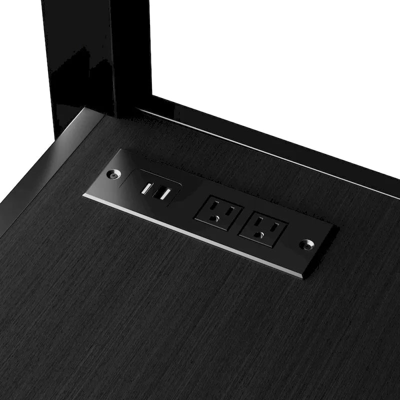 Metal Loft Bed with Wardrobe, L-Shaped Desk, LED Lighting & USB Charging