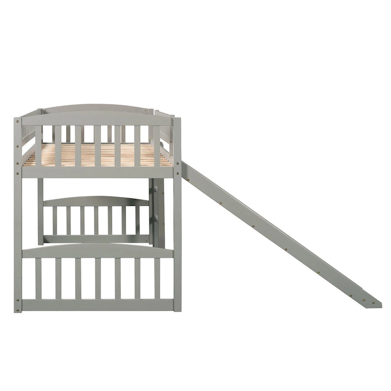 Letto a soppalco Twin con scivolo e scala