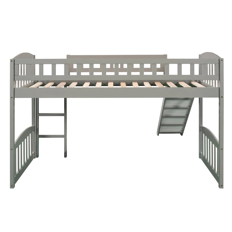 Letto a soppalco Twin con scivolo e scala
