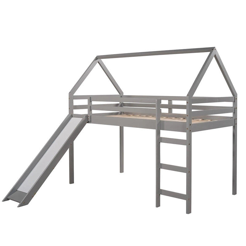 Twin Loft Bed with Slide