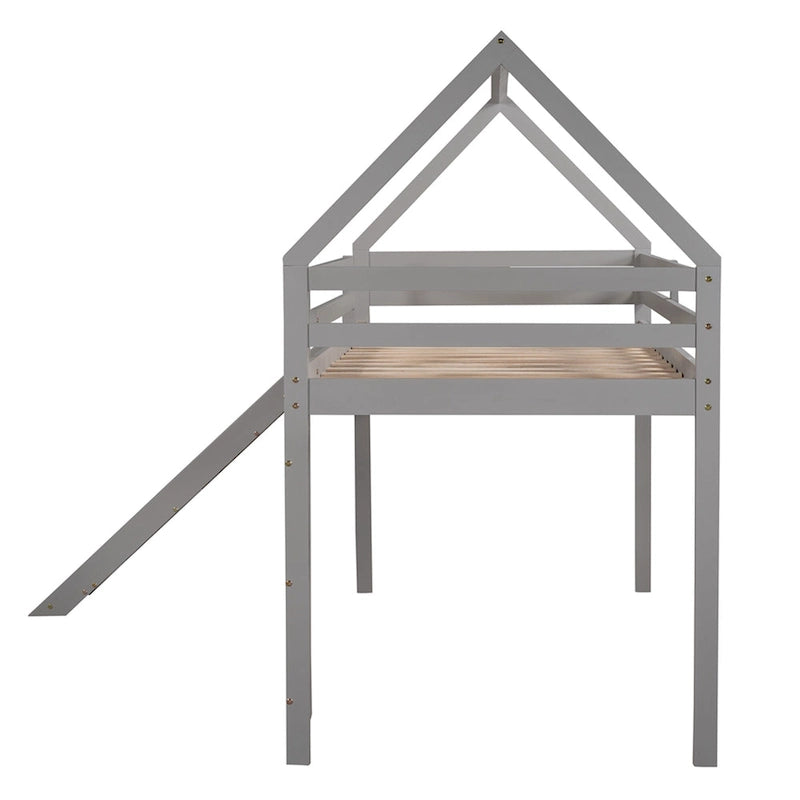 Twin Loft Bed with Slide