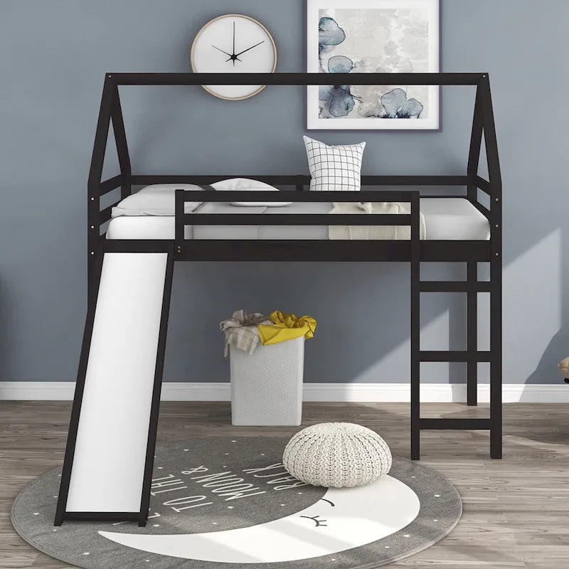 Twin Loft Bed with Slide