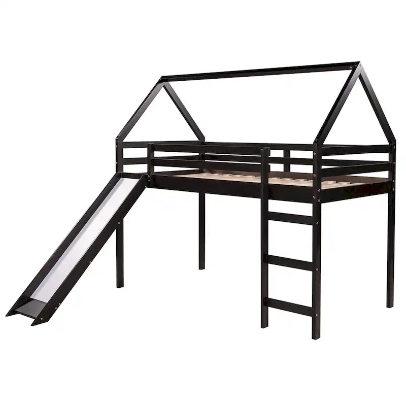 Twin Loft Bed with Slide
