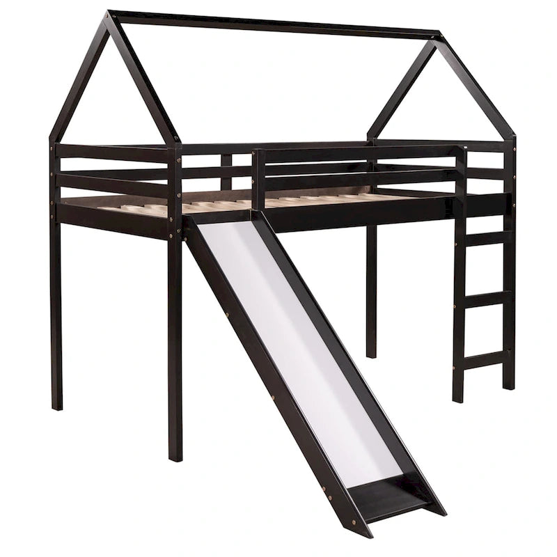 Twin Loft Bed with Slide