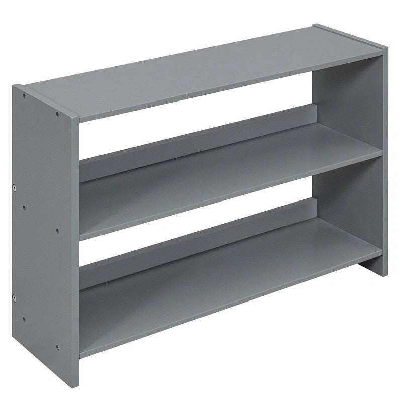 Low Loft Bed with Chalkboard Guardrails & Movable Shelves