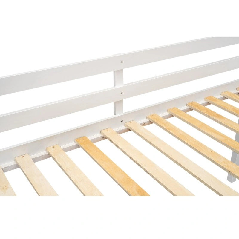 Letto a soppalco basso con scaletta convertibile